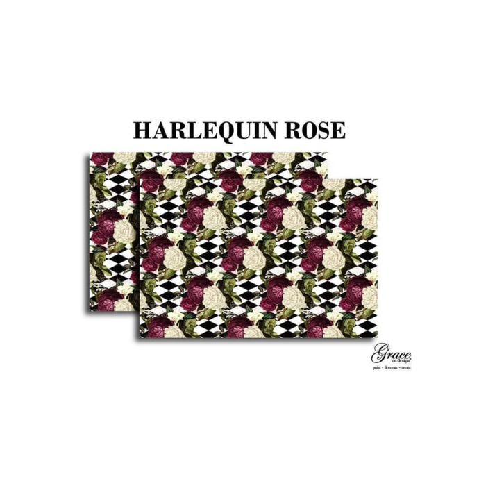 Harlequin Rose Pattern Decoupage Pack